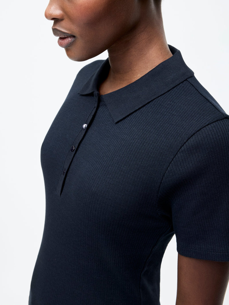 Ribbed Polo Shirt