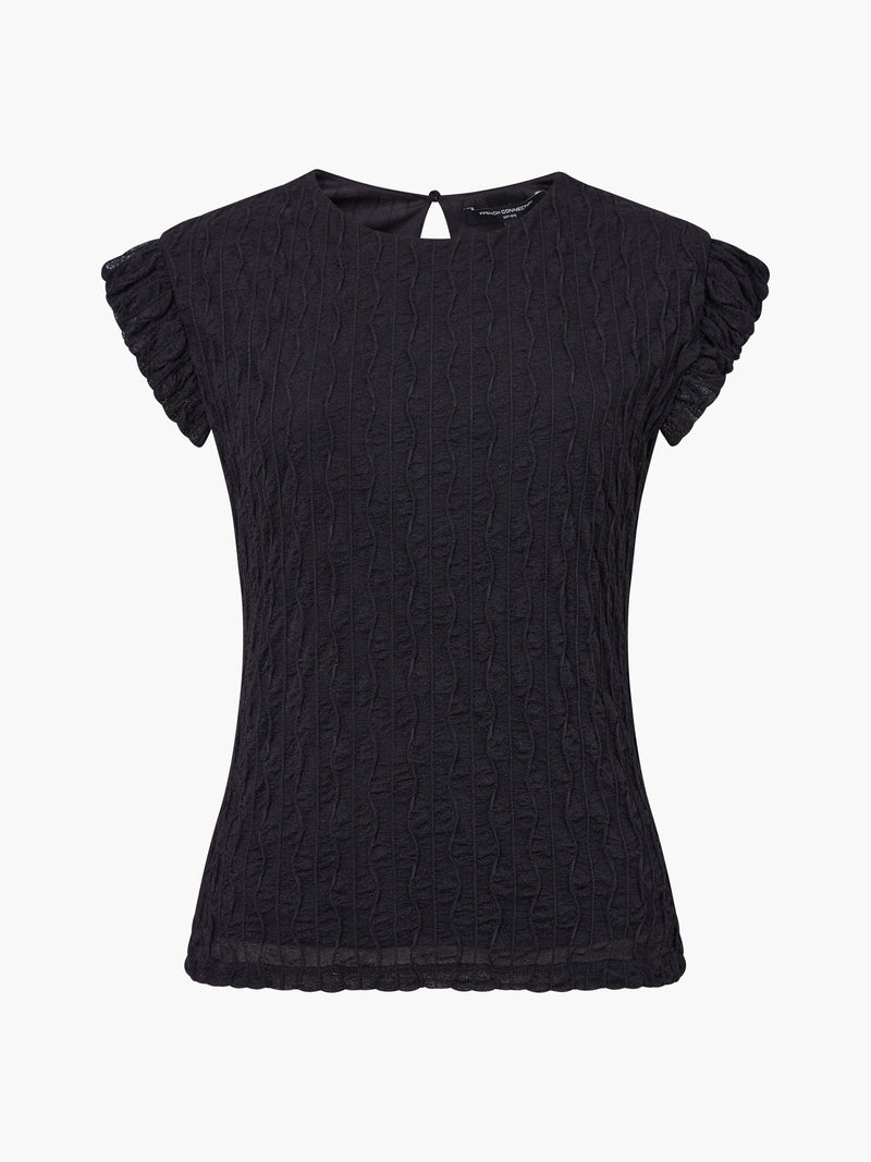 Wanda Textured Jersey Peplum Top