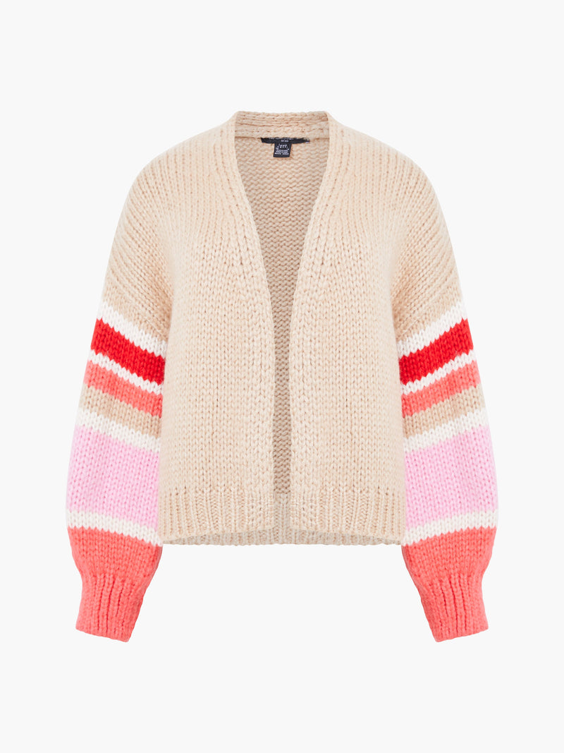 Monroe Stripe Long Sleeve V Neck Cardigan