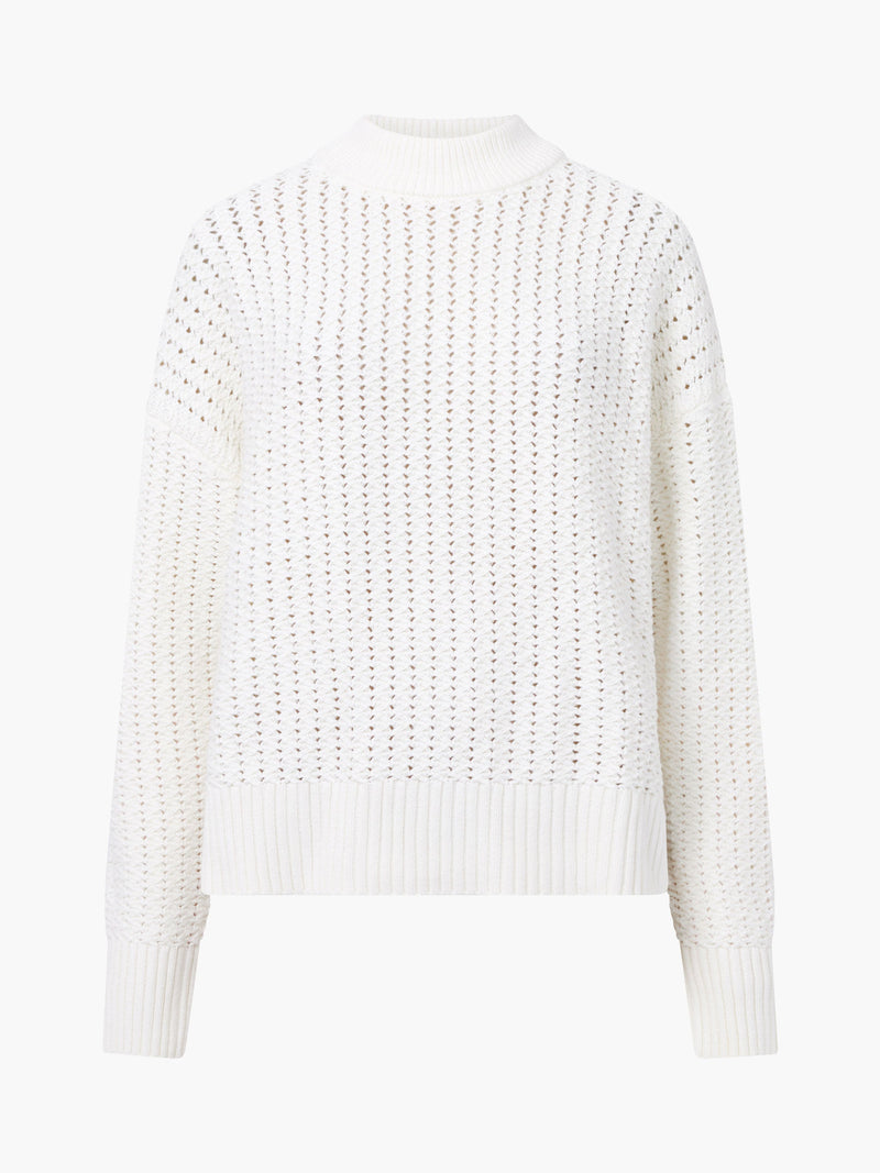 Varli Mock Neck Open Stitch Jumper