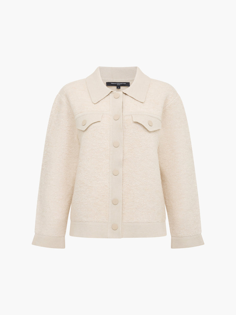 Ramira Long Sleeve Boucle Knit Jacket