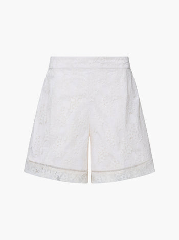 Zoe Lace Cream High Waisted Shorts