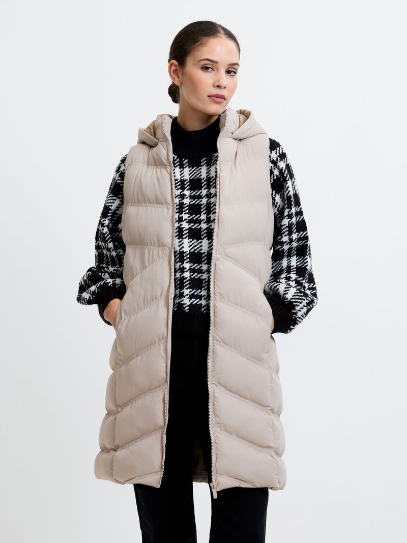 Hooded Chevron Row Gilet