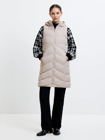Hooded Chevron Row Gilet