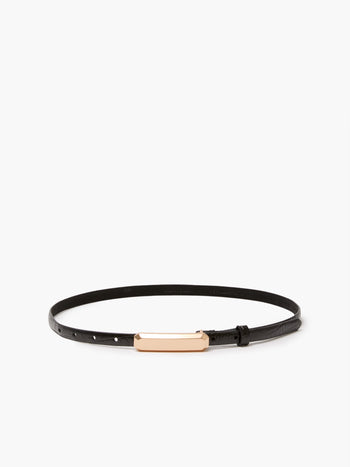 Leather Croc Bar Belt