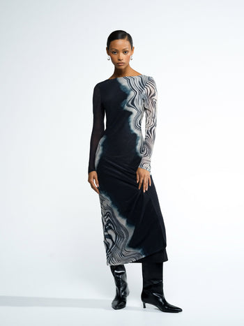 Celeste Shuri Mesh Midi Dress