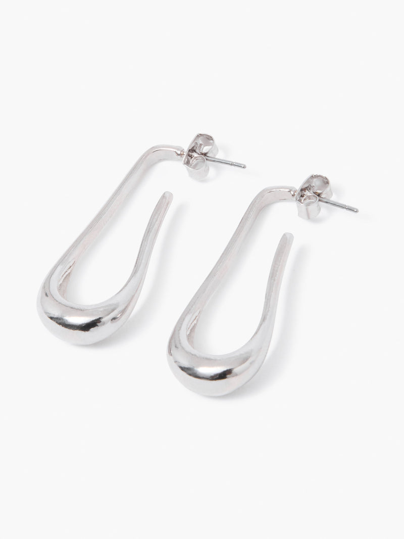 Fluid Long Hoop Earrings