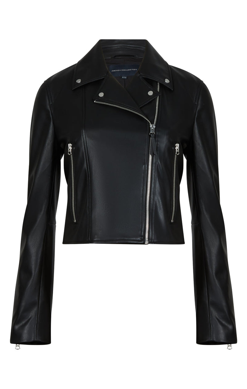 Etta PU Faux Leather Biker Jacket