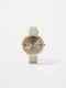Grey Leather Strap Watch