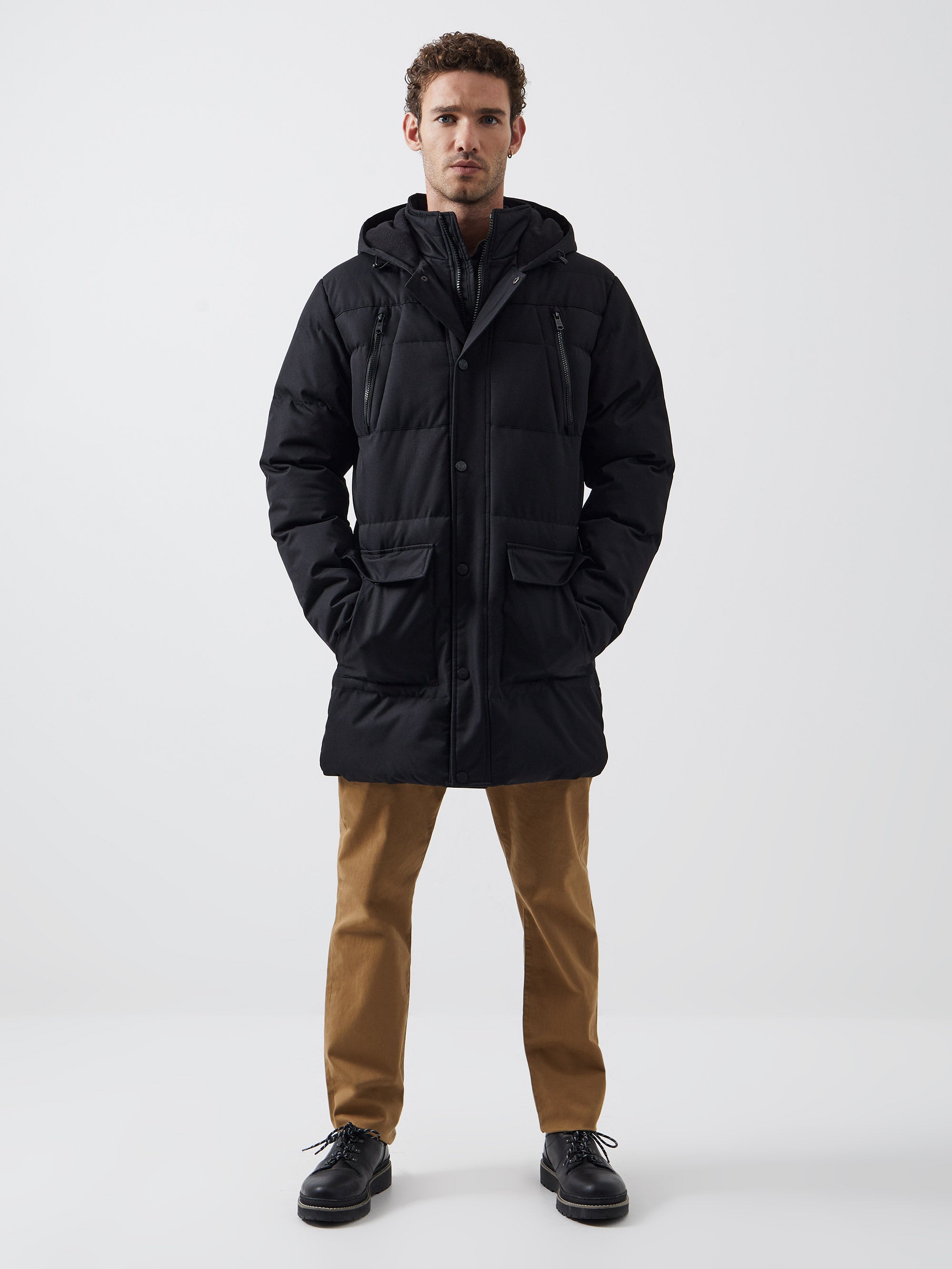 Row Layered Puffer Parka Coat French Connection EU