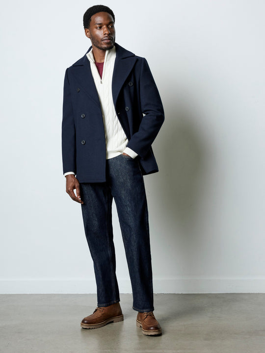 Wool Blend Peacoat