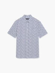 Linen Leaf Short Sleeve Shirt