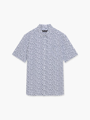 Linen Leaf Short Sleeve Shirt