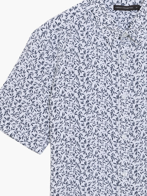 Linen Leaf Short Sleeve Shirt