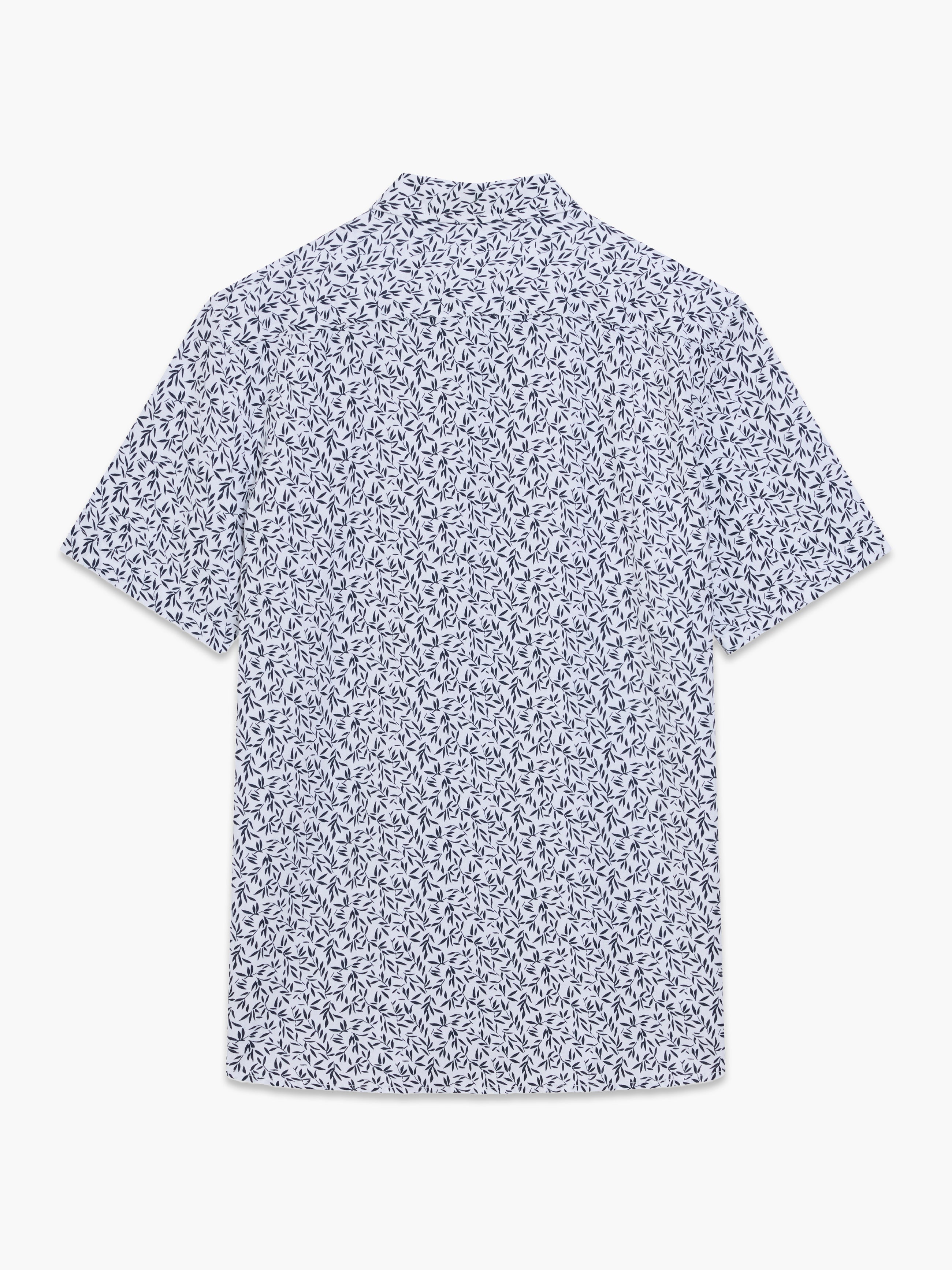 Linen Leaf Short Sleeve Shirt