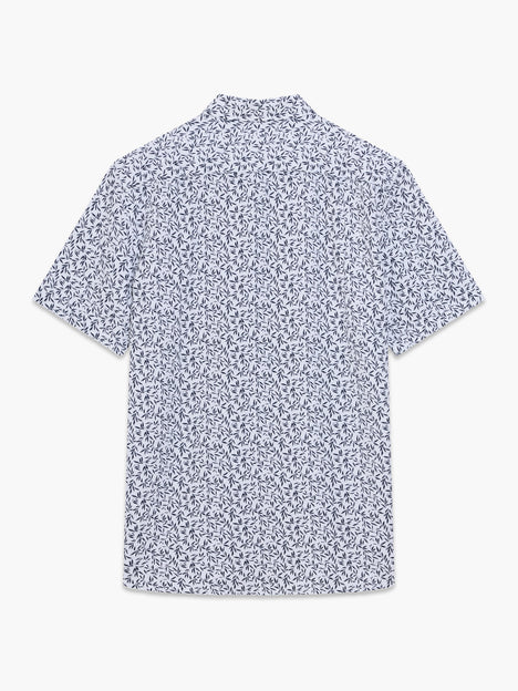 Linen Leaf Short Sleeve Shirt