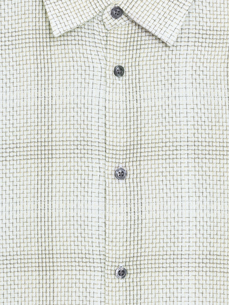 Barrow Dobby Textured Check Long Sleeve Shirt
