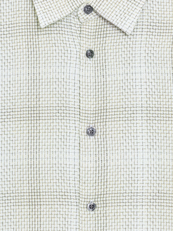 Barrow Dobby Textured Check Long Sleeve Shirt