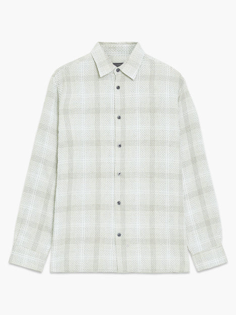 Barrow Dobby Textured Check Long Sleeve Shirt