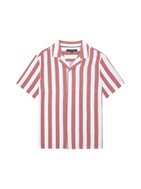 Waffle Striped Short Sleeve Shirt