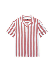 Waffle Striped Short Sleeve Shirt