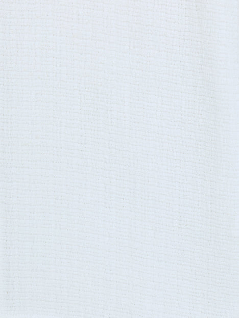 Short Sleeve Open Weave White Button-Through Shirt