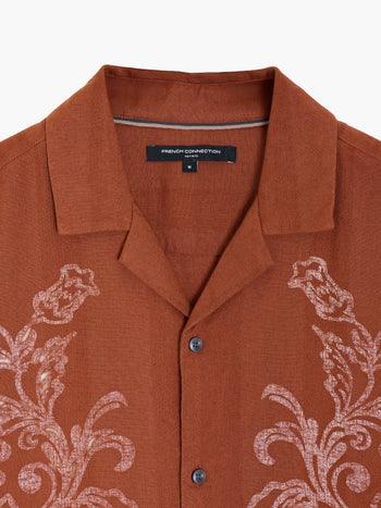Short Sleeve Dobby Holiday Shirt