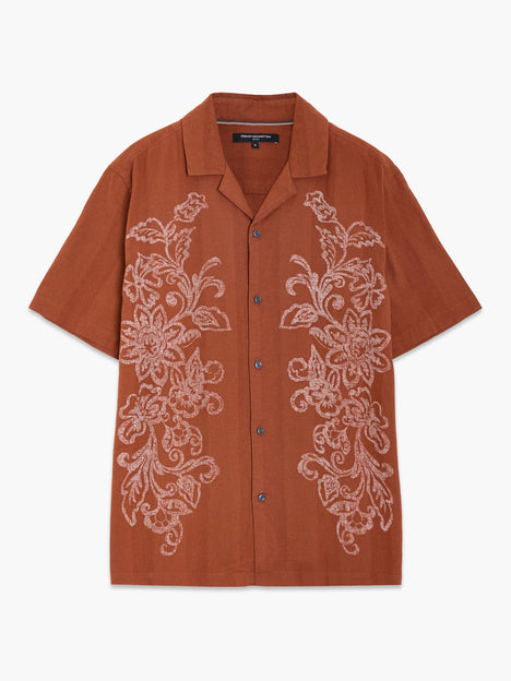 Short Sleeve Dobby Holiday Shirt