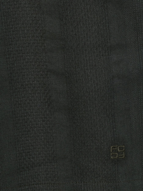 Short Sleeve Textured Striped Holiday Shirt