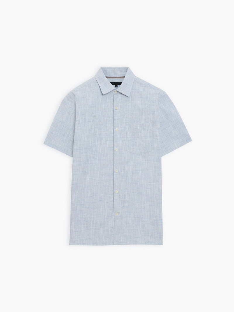 Short Sleeve Chest Pocket Slub Shirt