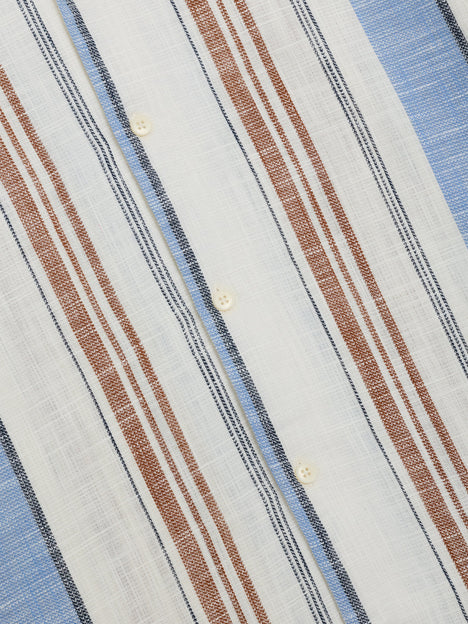 Short Sleeve Open Weave Stripe Shirt