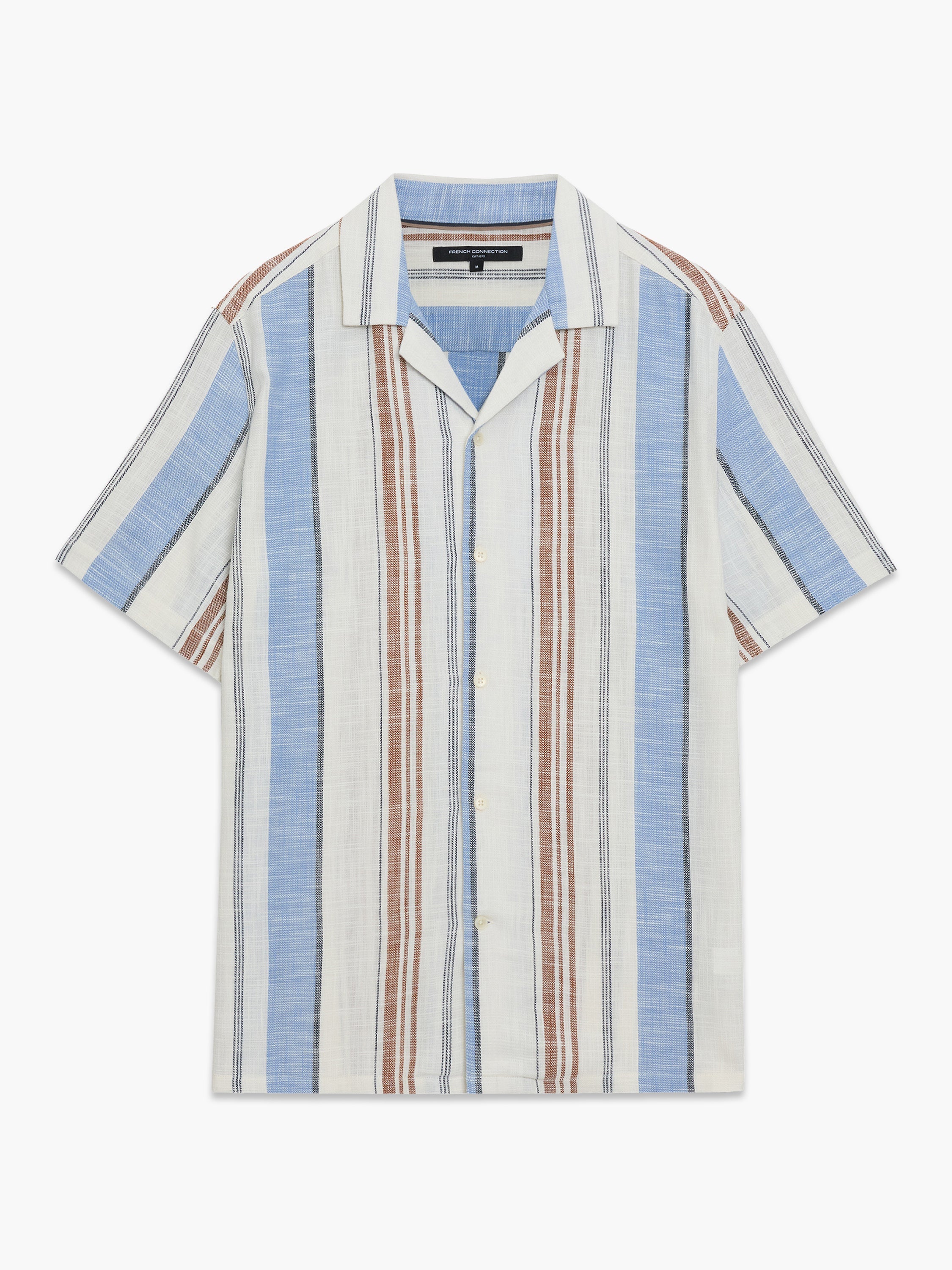 Short Sleeve Open Weave Stripe Shirt