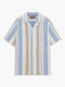 Short Sleeve Open Weave Stripe Shirt