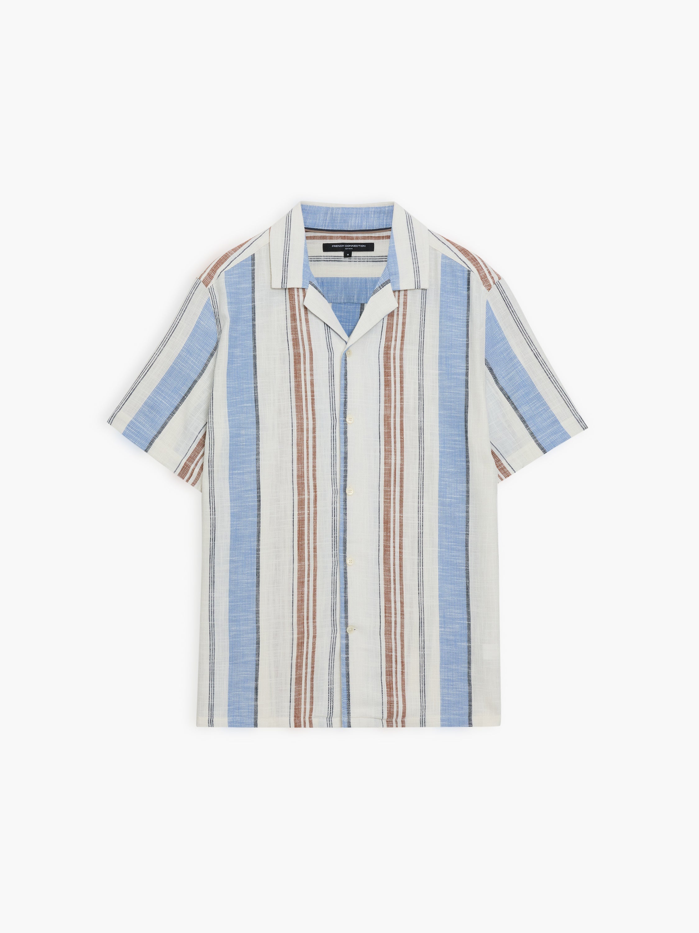 Short Sleeve Open Weave Stripe Shirt
