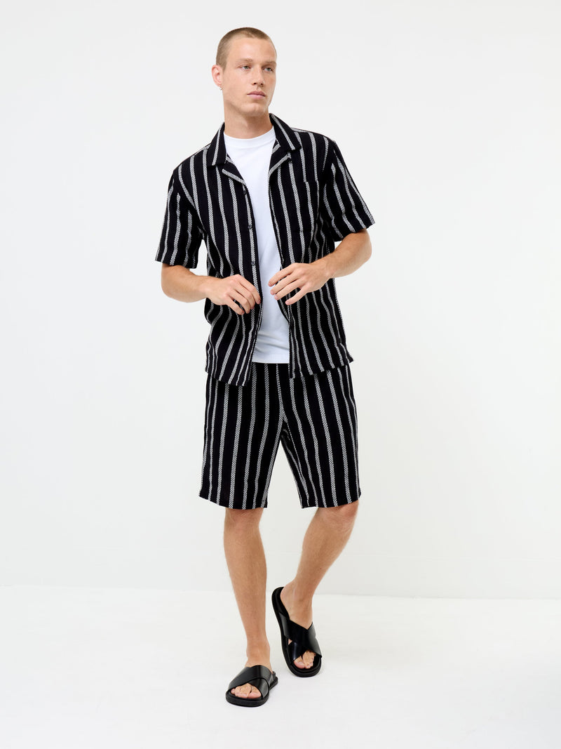 Short Sleeve Ant Stripe Combo Holiday Shirt