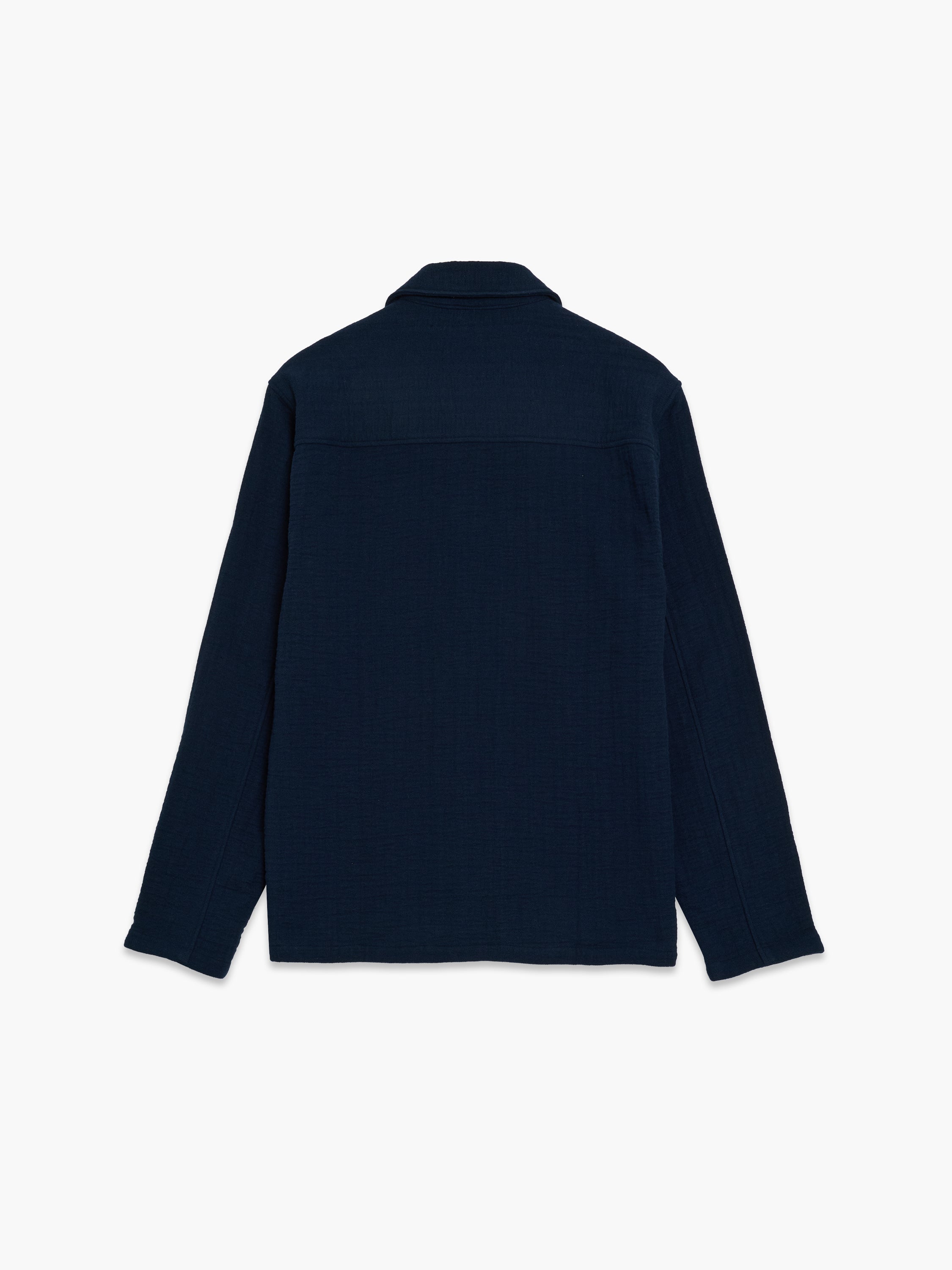 Long Sleeve Stripe Textured Canvas Shirt