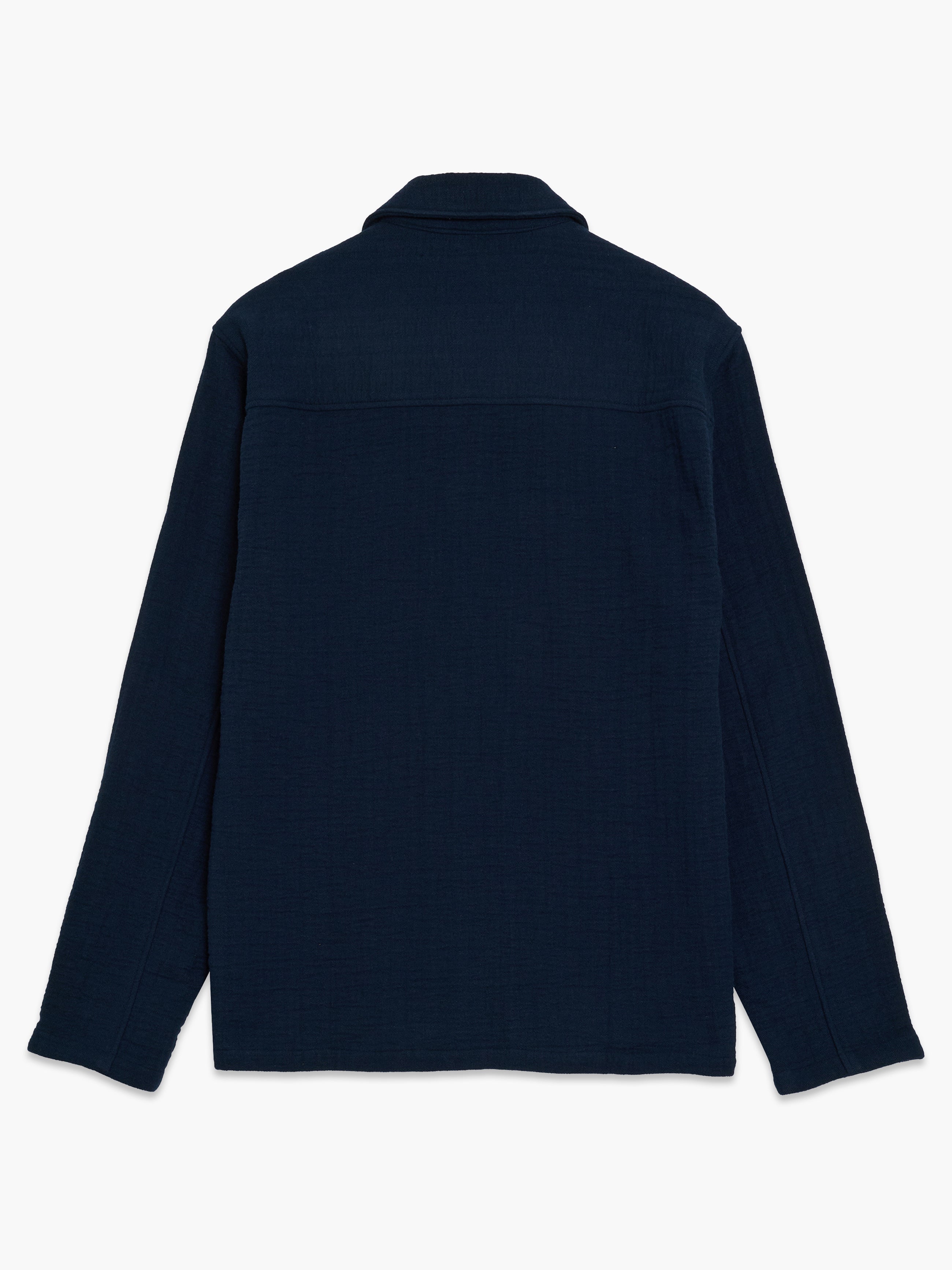 Long Sleeve Stripe Textured Canvas Shirt