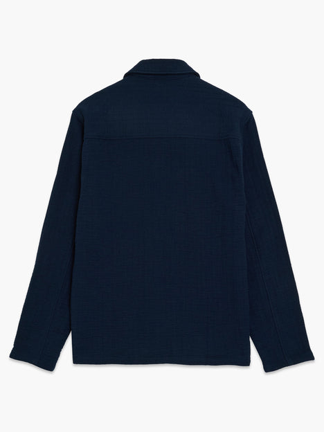 Long Sleeve Stripe Textured Canvas Shirt