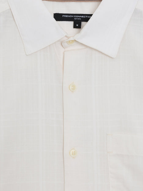Short Sleeve Check Dobby Structure Shirt