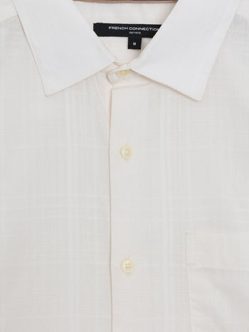 Short Sleeve Check Dobby Structure Shirt