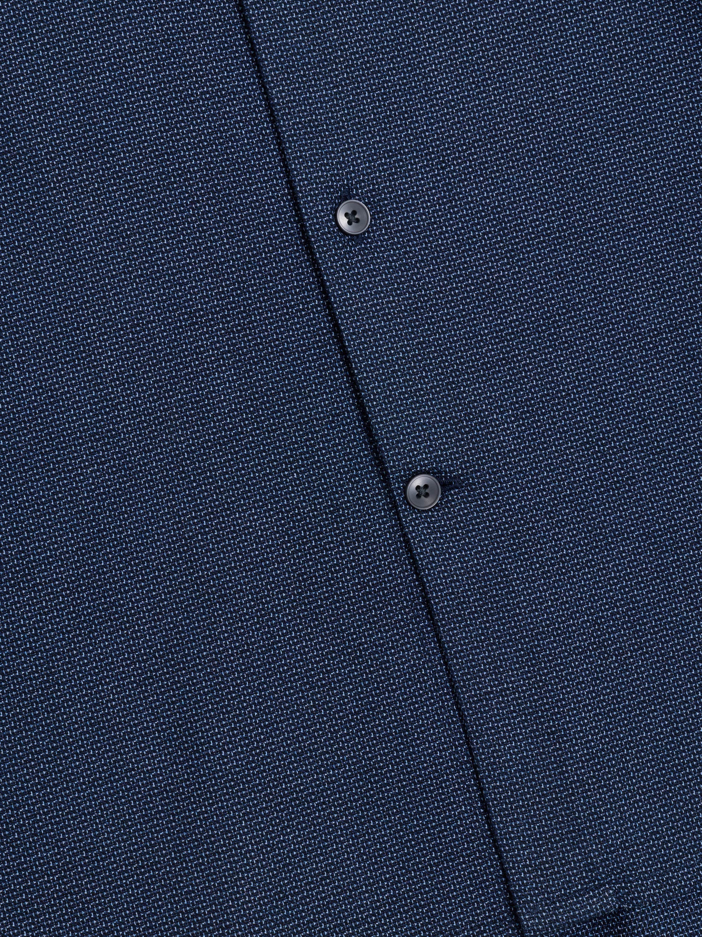 Long Sleeve Basket Weave Two Tone Tweed Shirt