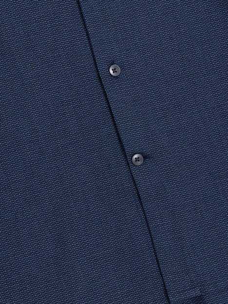 Long Sleeve Basket Weave Two Tone Tweed Shirt