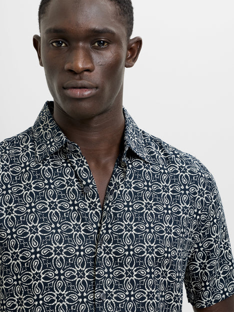Short Sleeve Floral Print Shirt