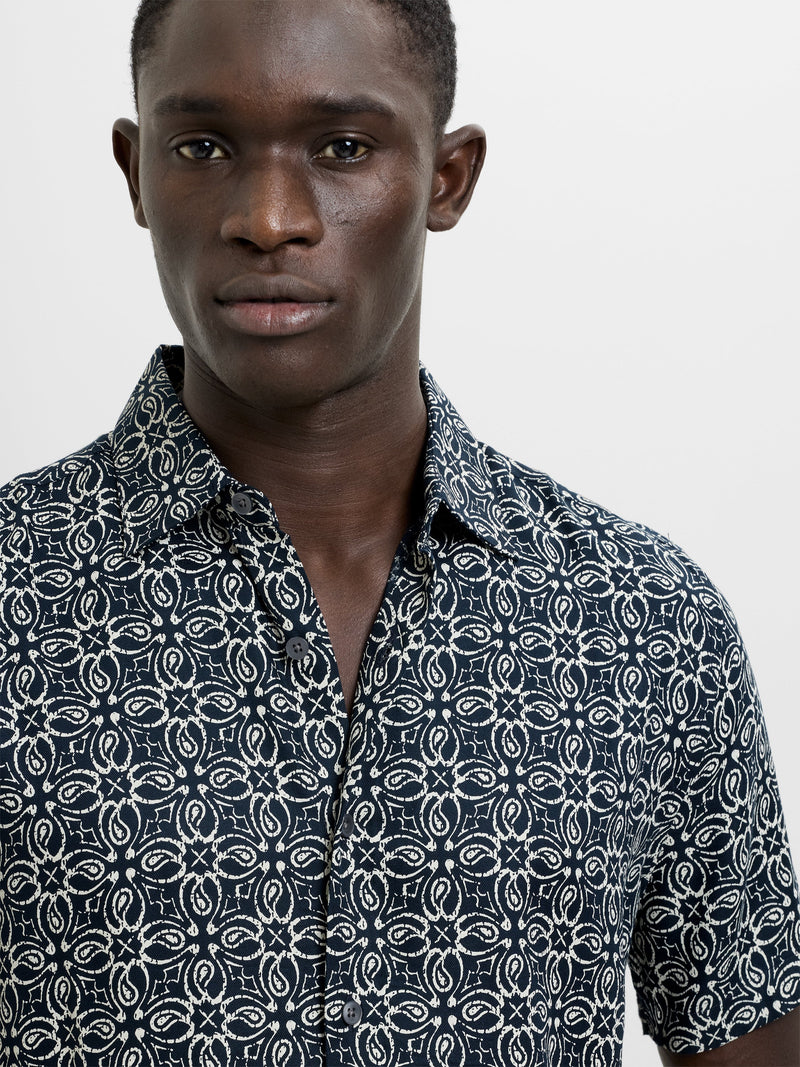 Short Sleeve Floral Print Shirt