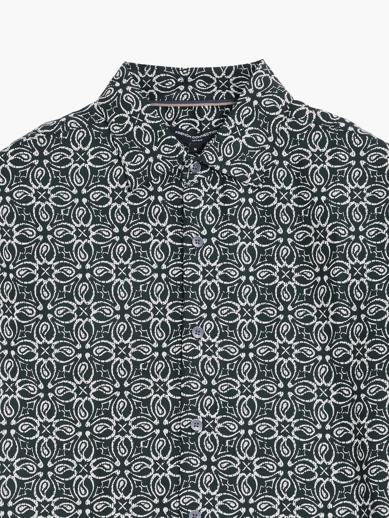 Short Sleeve Floral Print Shirt