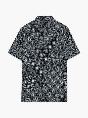 Short Sleeve Floral Print Shirt
