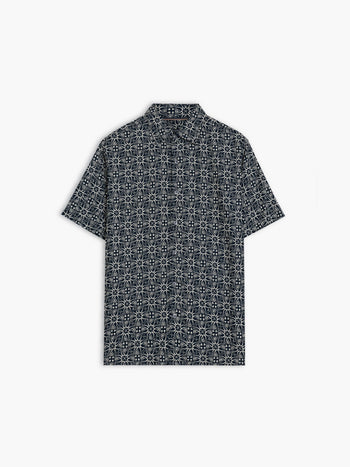 Short Sleeve Floral Print Shirt
