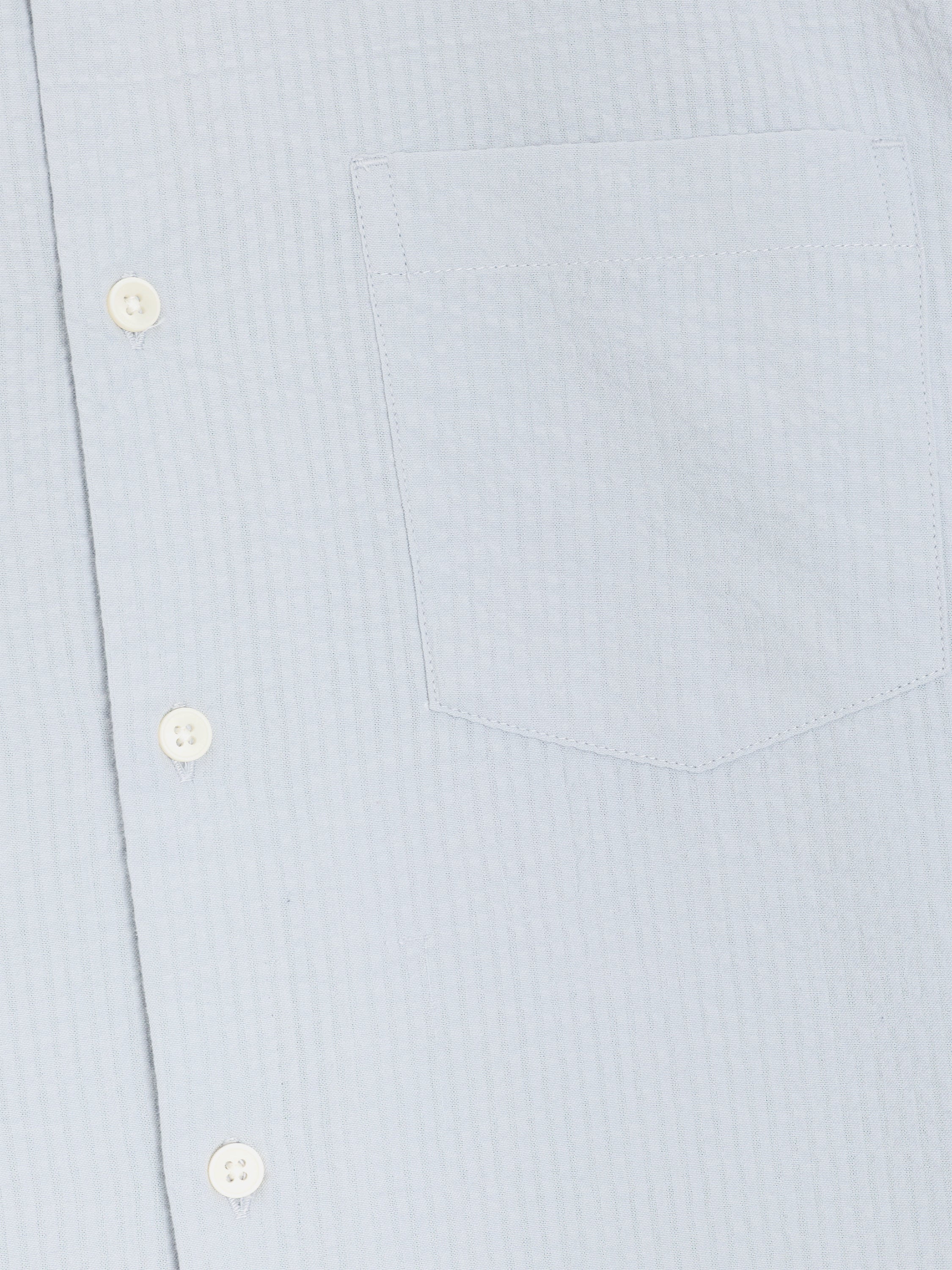 Short Sleeve Seersucker Light Blue Shirt