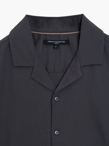 Short Sleeve Trapez Texture Holiday Shirt