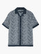 Short Sleeve Panelled Print Holiday Shirt